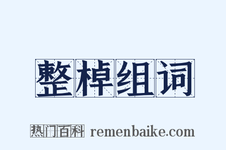 整棹组词是什么意思的图片